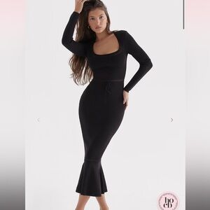 House of CB SASHA Black Dainty Knit Midi Dress